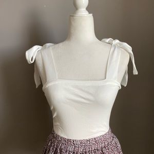 Solid Color Bow Tie Patched Design bodysuit